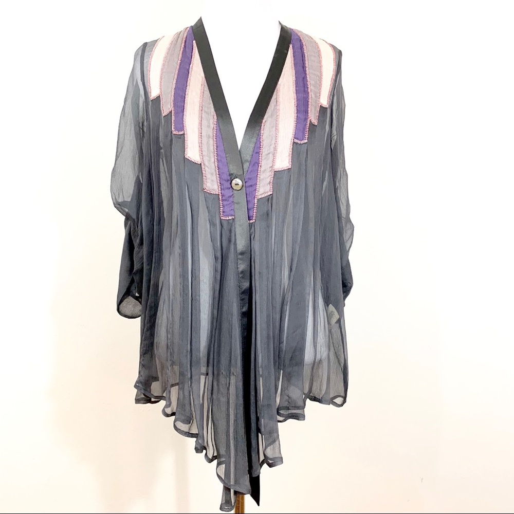Elizabeth & James Sheer Beaded Tunic